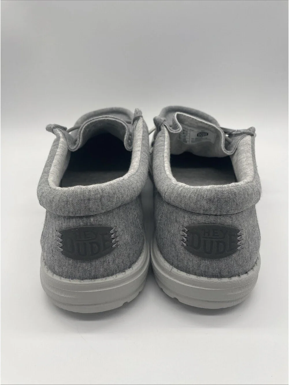 Hey Dude Wally Stretch Jersey Grey Size 14 Men's Shoes New with Tags 45433-030